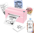 Bluetooth Thermal Label Printer,4X6 Shipping Label Printer | Wireless Label Printer for Small Business and Shipping Package, Compatible with Iphone, Android, Shopify, Amazon, USPS, Pink